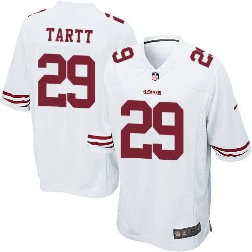 Men San Francisco 49ers 29 Jaquiski Tartt Nike White Game Player NFL Jersey